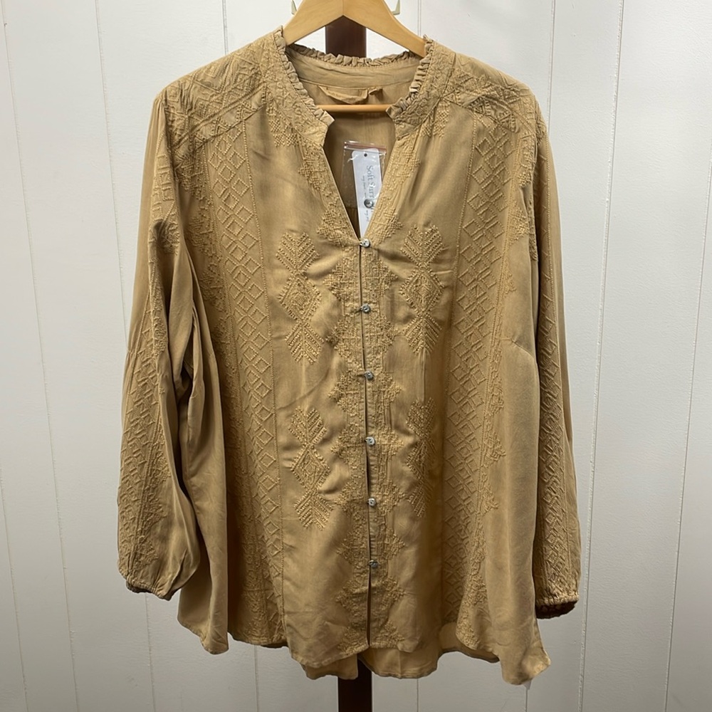 Soft Surroundings NWT River Valley Tunic Clay - Picture 2 of 6